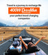 DrimMek 400W 12V 110V 65W 24W Car Power Inverter - Dual DC to AC Car Plug Adapter Outlets, Fast Charging USB C & Port