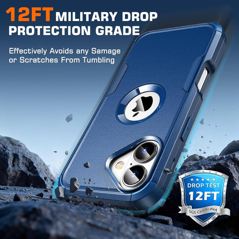 Gugfly 17 2X 17 6.3'', Compatible with iPhone Case: Screen Protector, Anti-Drop, Shockproof, Heavy Duty Protective