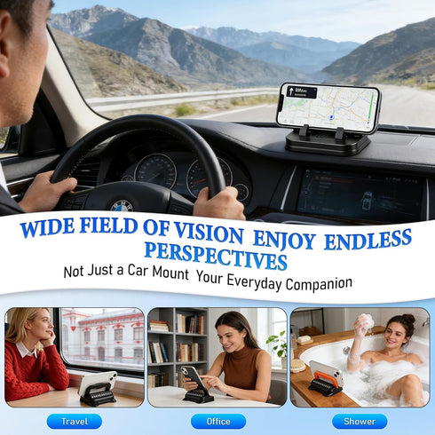 Generic Holder,360 Car Phone Dashboard Phone Holder,Suitable for car Navigation in-car Dashboard,Horizontal