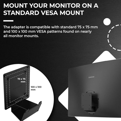 HumanCentric VESA Mount Adapter Compatible with Samsung Curved Monitors U32R590, U32R590C, U32R592, U32R591