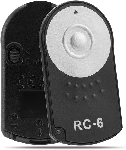RC-6 Camera Remote Shutter Release for Canon ESO 77D 5DSR 760D 70D 80D 6D2 5D3 5D4 (1pc Black)