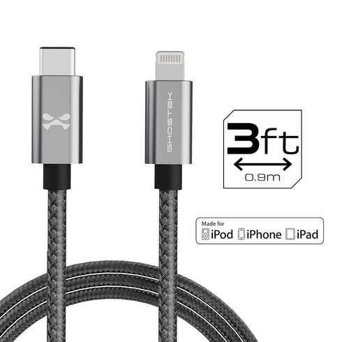 Ghostek USB-C to Lightning Durable Charging Cable - 3 FT