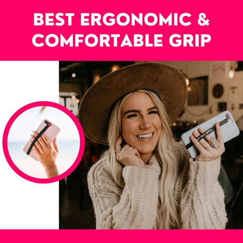 Phone Loops: Non-Elastic Phone Grip, Small and Light Phone Holder for Hand - Discreet Cell Phone Loop