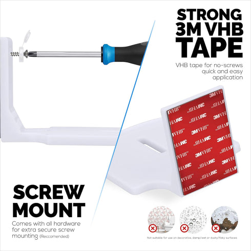 Screwless Wall Mount Small Shelf for Baby Monitors and Security Cameras, Easy Install, No Mess Shelves