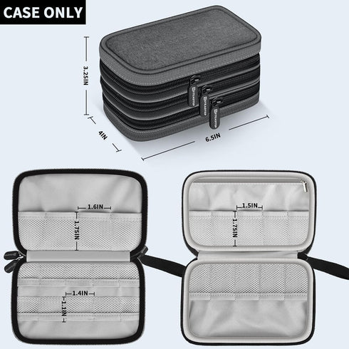 24 10 3-Layer USB Flash Drive & SD Card Organizer Case - Holds Thumb Drives & SD Cards - Anti-Static & Shockproof