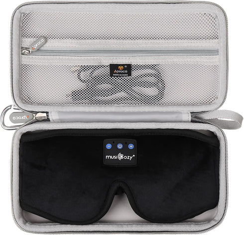 Aproca Hard Travel Storage Case for MUSICOZY Sleep Headphones, Headband Sleeping Headphones, Sleep Eye Mask
