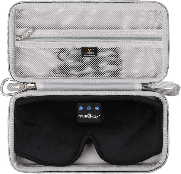 Aproca Hard Travel Storage Case for MUSICOZY Sleep Headphones, Headband Sleeping Headphones, Sleep Eye Mask