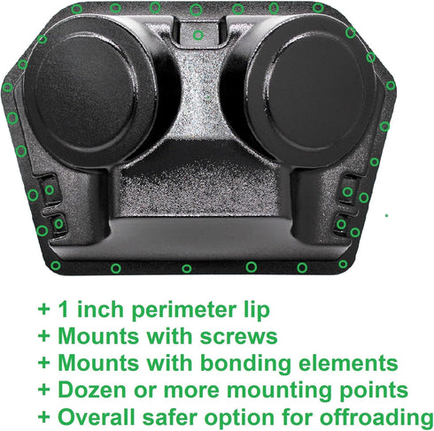 Speaker and Stereo Overhead Console Housing, Compatible with Golf Cart, UTV, Polaris RZR, Marine (Empty Console)