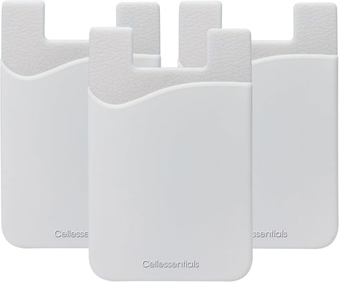 USA Merchant Silicone Stick on Cell Phone Wallet Card Holder with Pocket for Credit Card ID Business Card - iPhone