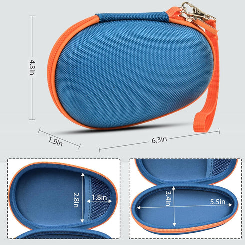Travel Case Replacement for JBL Clip 5/Clip 4 Bluetooth Speaker, Ultra-Portable Protective Storage Bag for Charger, Blue