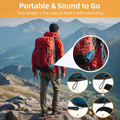 2-Pack Portable Mini Bluetooth Speakers, Wireless Micro Speakers for Phone/PC/Tablet, Rechargeable Battery