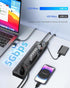 Powered USB 3.0 Hub, ACASIS 16 Port USB Hub with 60W Power Adapter, Wall Mount Support for PC and Laptop