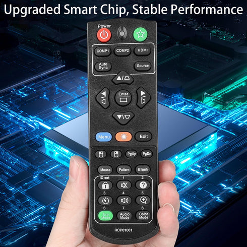 RCP01061 Remote Control Compatible with ViewSonic DLP Projector PJD5153, PJD5154, PJD5254, PJD5151, PJD5155, PJD5250,