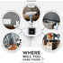 BRAINWAVZ Mini Circular Corner Shelf Mount for Security Cameras, Speakers, and More (White)
