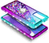 NZND Designed for Samsung Galaxy A03S Case, Cute Glitter Liquid Floating Waterfall Case with Screen Protector/Ring