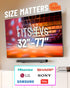 ECHOGEAR No Drill TV Mount for Drywall, Slim Design Holds TVs Up to 100lbs, Easy Install