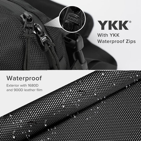 Waterproof Crossbody Camera Sling Bag with Tripod Holder, Compatible with Canon/Nikon/Sony/Fuji DSLR/SLR/Mirrorless