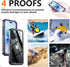 SPIDERCASE 17 12FT for iPhone Case Waterproof, Built-in Lens & Screen Protector, Full Heavy Duty Protection, Military
