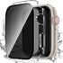 Waterproof Privacy Case for Apple Watch Series 9/8/7 41mm, Anti-peep Screen Protector, iWatch Bumper Cover Clear