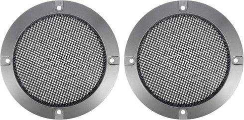 X AUTOHAUX 2pcs 3" Titanium Tone Audio Speaker Cover - Glossy Mesh Subwoofer Grill Horn Protector