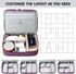 Travel Cable Organizer Bag, Portable Double Layer Case for Cord, Phone, Charger, SD Card (Purple)