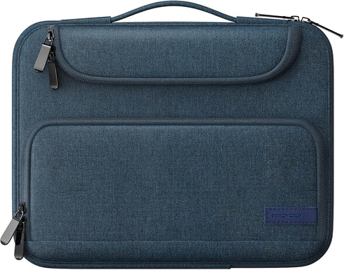 MoKo 9-11 Inch Tablet Sleeve Bag, Waterproof Polyester Bag with Double Pockets, Fits iPad Air 5/4, Indigo