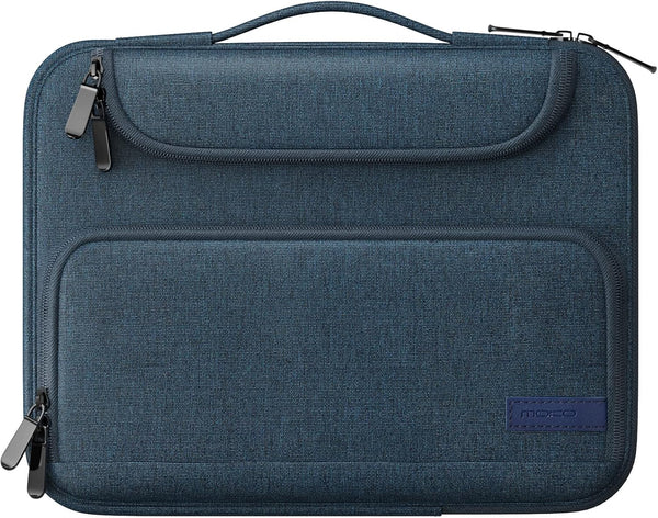 MoKo 9-11 Inch Tablet Sleeve Bag, Waterproof Polyester Bag with Double Pockets, Fits iPad Air 5/4, Indigo