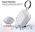 ULAK Clear Case for Airpods Pro 1st Generation, Soft TPU Transparent Shockproof Cover with Keychain, Front LED Visible
