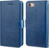 Bocasal Wallet Case for iPhone SE (2022/2020)/8/7 - PU Leather Magnetic Detachable Kickstand, Shockproof, Blue