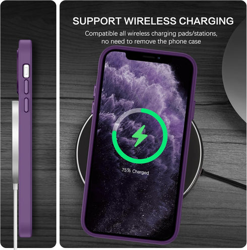 BENTOBEN iPhone 11 Pro Case - Dark Purple, Slim Shockproof, Translucent Matte, MagSafe Compatible, 5.8" Protective