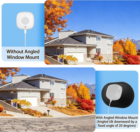 VANEST W150/W550s, (2 Pack) Angled Window Mount Compatible with Girafit Window Camera Self-Adhesive Mount, Windows/Door