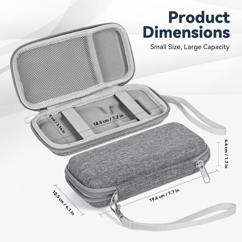 Hard Travel Case for Apple MagSafe Battery Pack, Compatible with iPhone 14/13/12, Extra Mesh Pocket for Power Adapter,