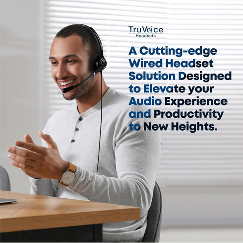 VoicePro 20 Professional USB Headset with Noise Canceling Microphone, HD Speakers, In-Line Call Controls