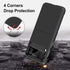SAMONPOW for Samsung Galaxy Z Flip 4 Case, Upgraded Hinge Protection, Dual Layer Hard PC Soft TPU Bumper, Black