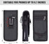Dual Phone Holster,Belt Phone Pouch, Large Smartphone Pouch Cell Phone Holder, Multi-Purpose Tactical Cell Phone Holder for Work, Hiking, Camping, Barbecue, Rescue (Black)