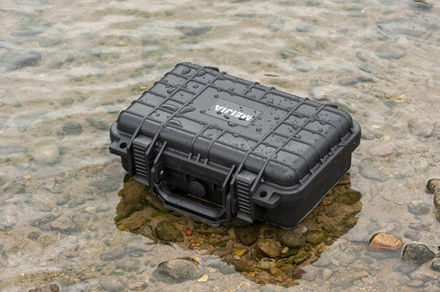 MEIJIA Portable All Weather Waterproof Hard Case, Small Camera Case, Dry Case with Customizable Foam, Fit for Drones,