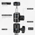 NEEWER Light Stand Mount Adapter with Cold Shoe and 1/4” Screw Mini Ball Head, Fits Flat Head Light Stand