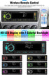UNITOPSCI Single Din Bluetooth Multimedia Car Stereo Radio, Bluetooth Hands-Free Calling, FM Radio, AUX in/Dual USB
