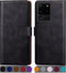 SUANPOT Leather Wallet Case for Samsung Galaxy S20 Ultra 6.9" (NON S20/S20+) Black, RFID Card Holder, Shockproof