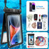 Double Space Waterproof Phone Pouch Case for Samsung Galaxy S24/S23/S22/S21/S20, Cellphone Dry Bag - 2 Pack (Black)