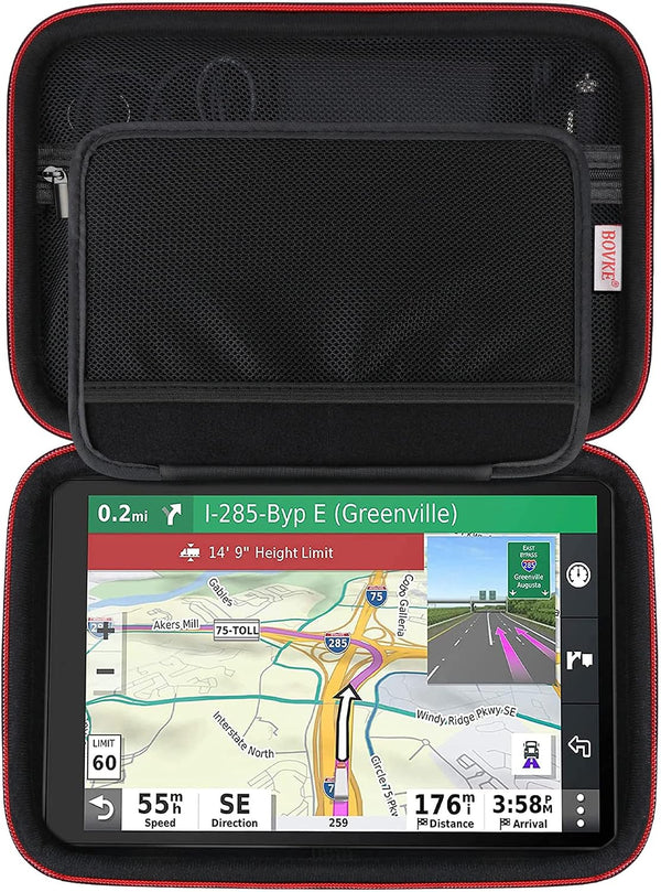 BOVKE Hard Carrying GPS Case for 10-inch Garmin Dezl OTR1000 / OTR1010 /