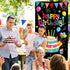 Tatuo Colorful Happy Birthday Banner Door Cover, Photography Party Supplies for Home Outdoor