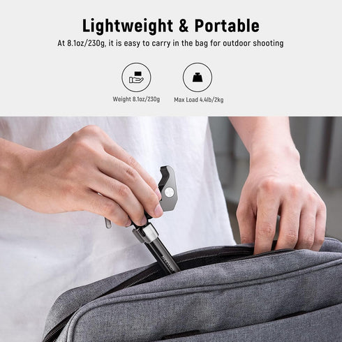9.8"/25cm 1/4" 3/8" 4.4lb/2kg, ST25C NEEWER Magic Arm with Super Clamp & Cleaning Cloth, & Threads for Flash/LED