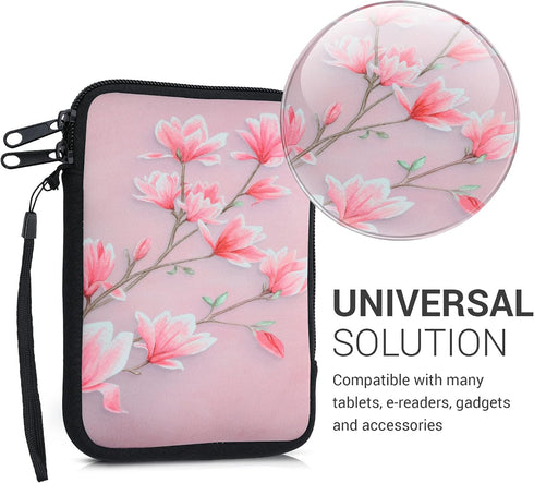 kwmobile 6" Neoprene e-Reader Pouch Size eReader - Universal eBook Sleeve Case with Zipper, Wrist Strap