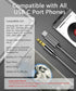 USB C to 3.5mm Audio Aux Jack Cable, Compatible with iPhone 15/15 Pro Max, Google Pixel 8/8 Pro, Galaxy S24/S23 Ultra