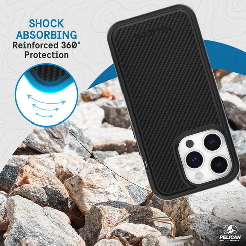 Pelican Protector Series iPhone 15 Pro Case 6.1", Magnetic Phone Case with Anti-Scratch Tech, 16ft MIL-Grade Drop