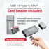 Miofive Memory Card, Ultimate Micro SD Card with USB 3.0 Type-C Reader, 170MB/s, C10, U3, A2, V30, 256GB