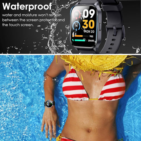 3 Pack Screen Protector, 3D Full Coverage PET Film for Banlvs G36 1.91" Smart Watches