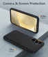 FNTCASE Samsung Galaxy S24 Case: Rugged Dual Layer, Shockproof, Non-Slip, Military Drop Protection, 6.2" Black Matte -