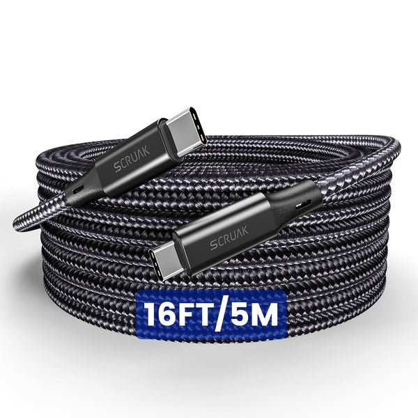 Extra Long iPhone 15 Charger Cable 16Ft, USB C to C Cable Fast Charging Nylon Braided for iPhone 15/15 Plus/15 Pro/15